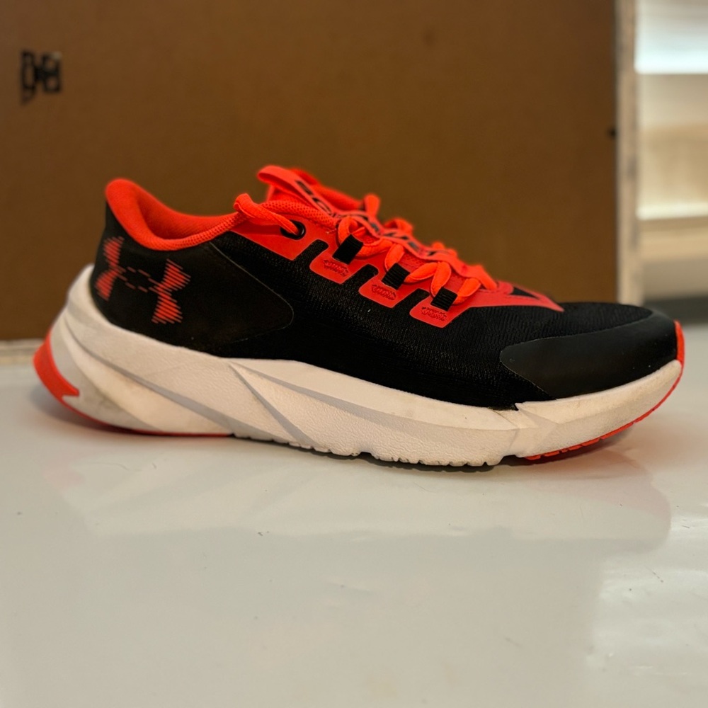 Under Armour Black and Orange Athletic Sneakers